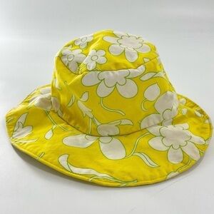 Retro Y2K‎ Floral Boho 60’s Handmade Canvas Cotton Neon Bucket Hat